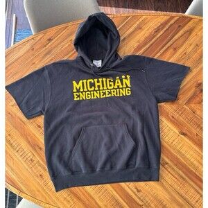 University of Michigan vintage Champion hoodie cutoff muscle sweatshirt